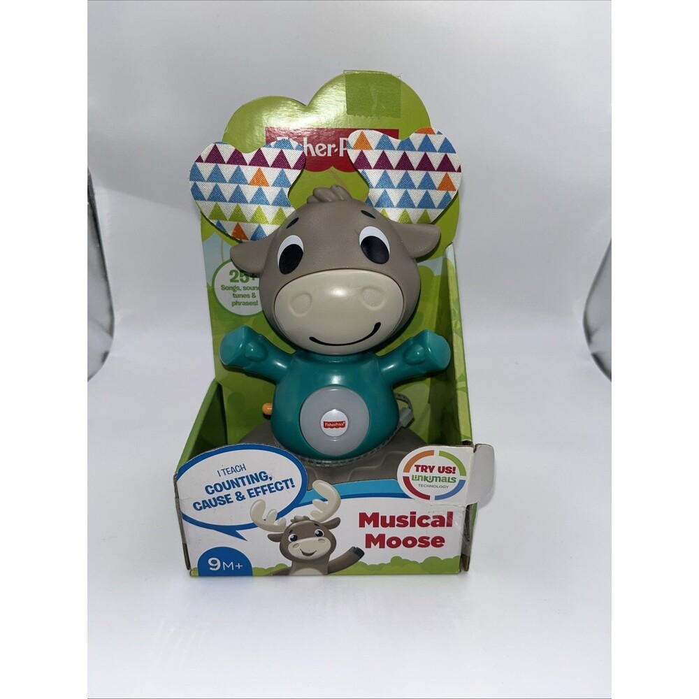 Fisher-Price Linkimals Musical Moose Interactive Teaching Toy Lights & Sounds
